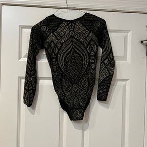 Body suit- black and gold